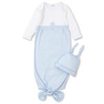 Kissy Kissy Tatiana Co. Gingham Bunnies Blue Sack & Hat Set