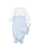 Kissy Kissy Tatiana Co. Gingham Bunnies Blue Sack & Hat Set