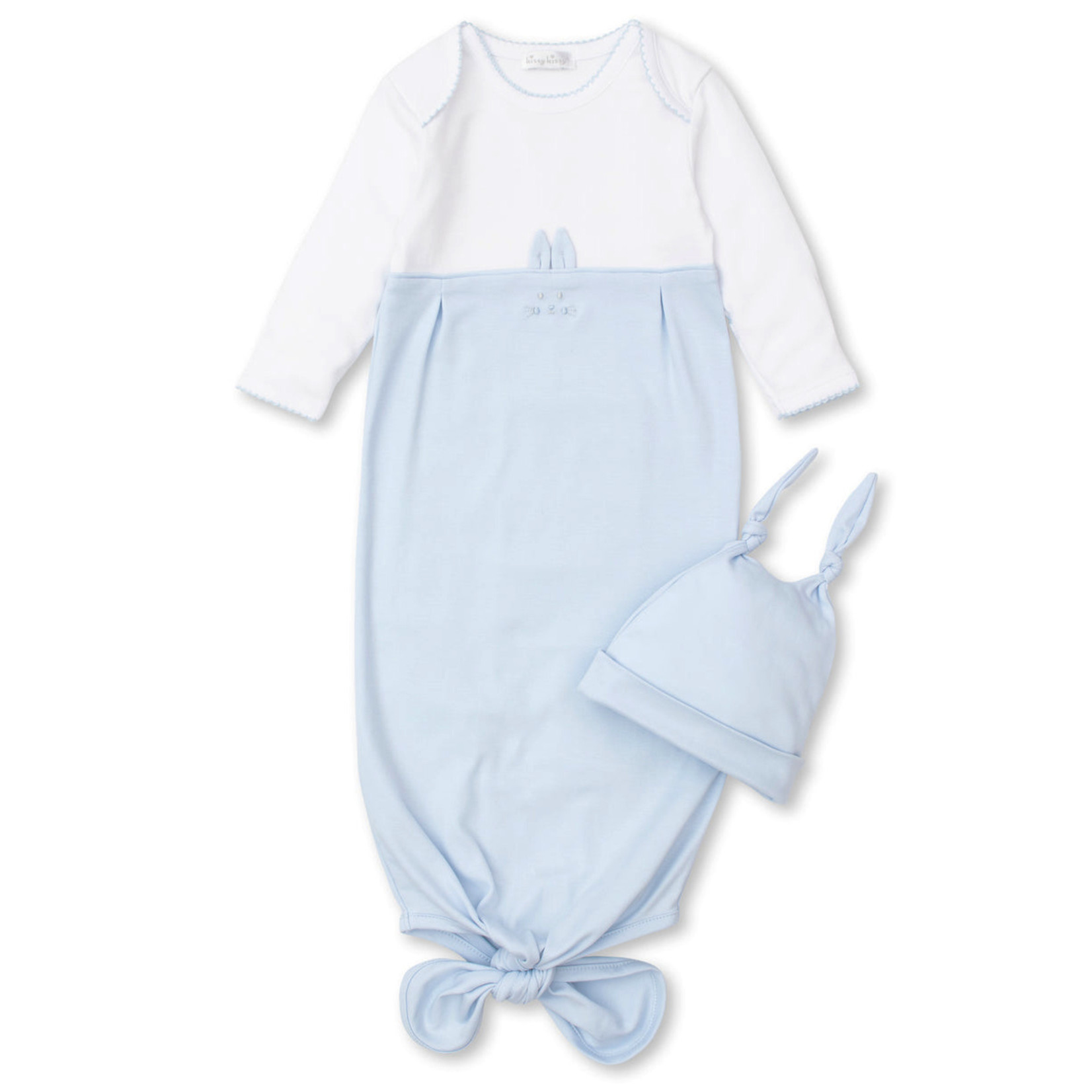 Kissy Kissy Tatiana Co. Gingham Bunnies Blue Sack & Hat Set