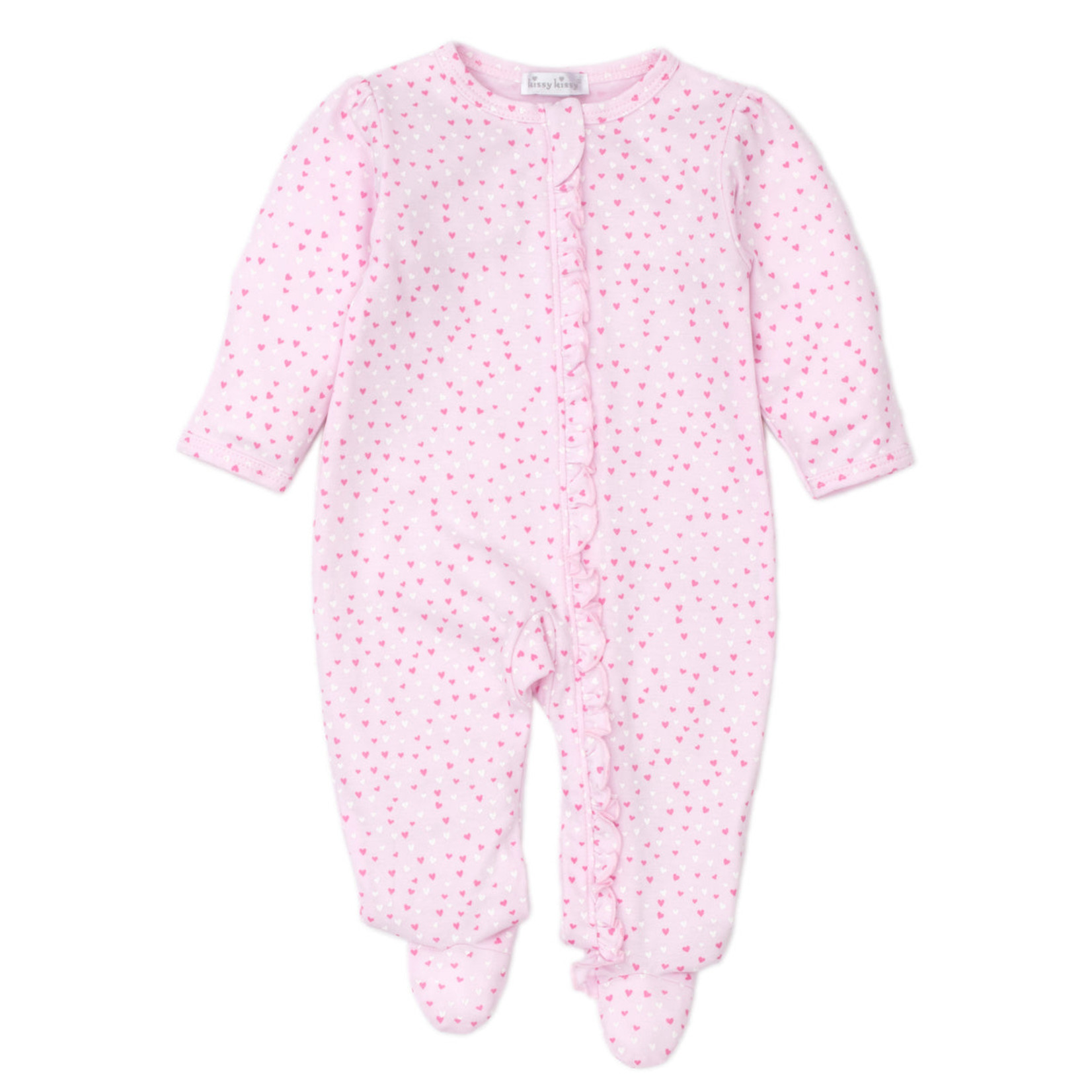 Kissy Kissy Tatiana Co. Sweethearts Pink Zip Footie