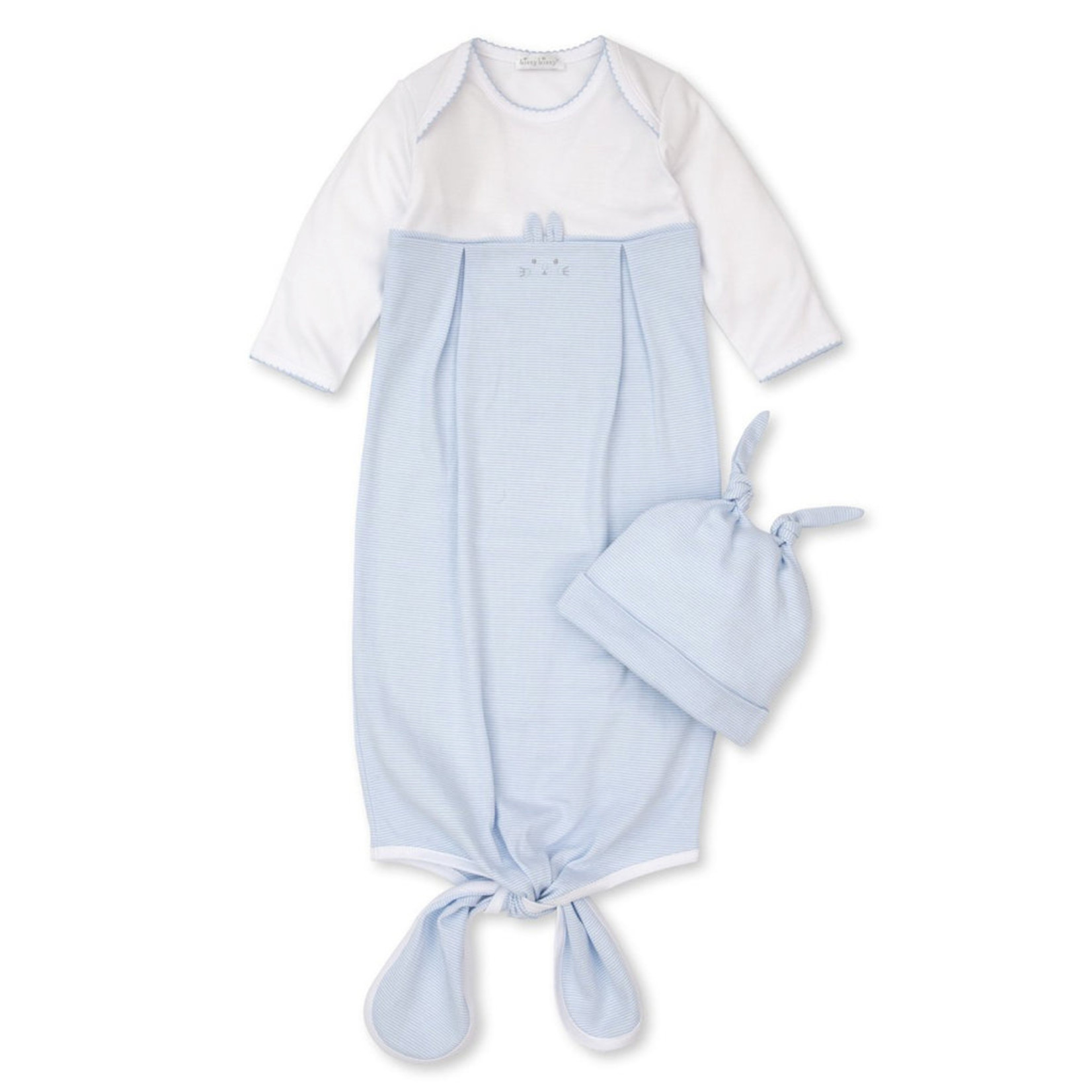 Kissy Kissy Tatiana Co. Bunnies Blue Stripe Sack & Hat Set