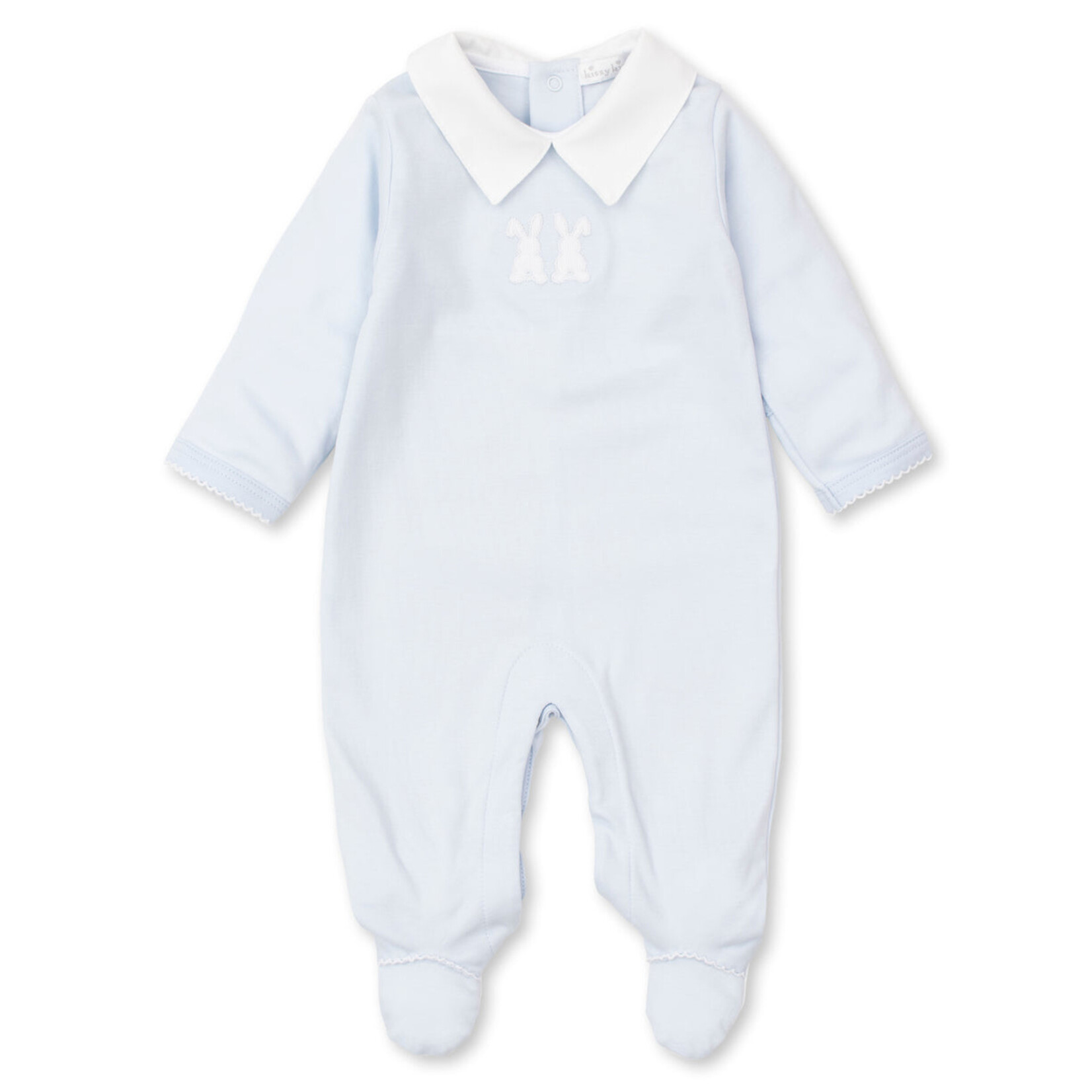 Kissy Kissy Tatiana Co. Pique Rabbit Ears Blue Footie