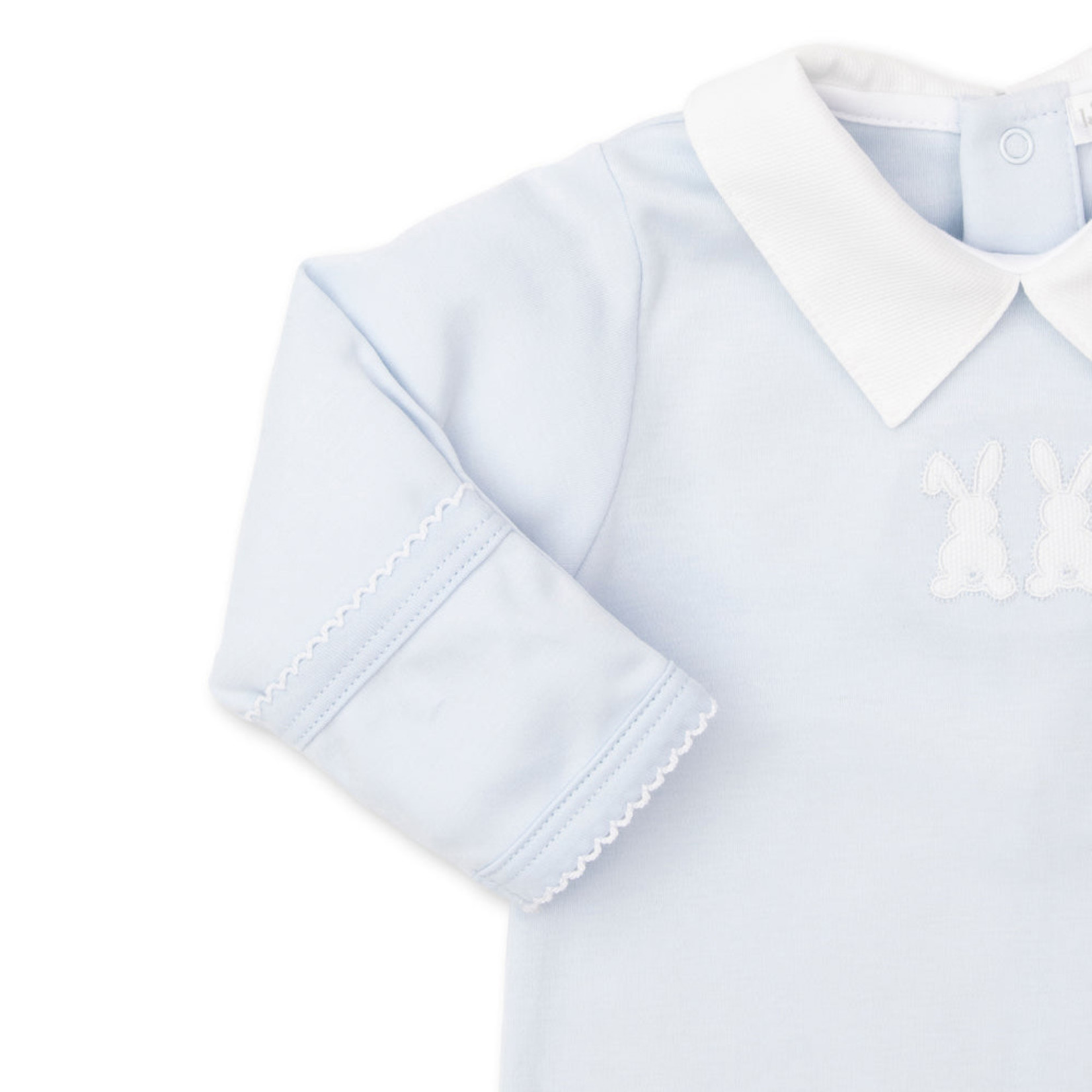 Kissy Kissy Tatiana Co. Pique Rabbit Ears Blue Footie