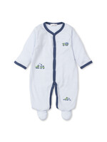 Kissy Kissy Tatiana Co. Earth Movers Stripe Footie