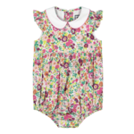 Busy Bees Kids Phoebe Fuschia Floral Romper