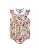 Busy Bees Kids Phoebe Fuschia Floral Romper