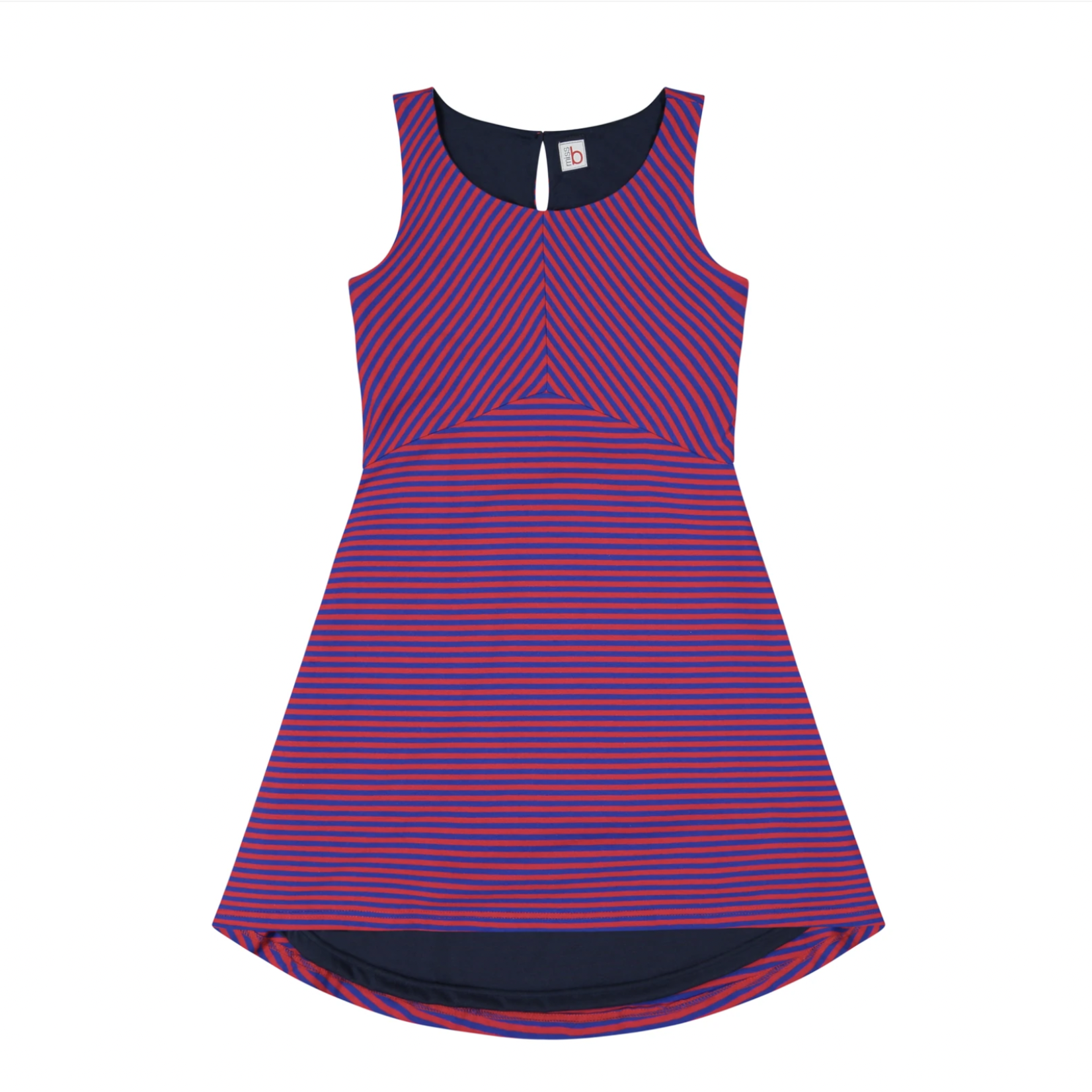 Busy Bees Kids Natalie Red Navy Stripe Dress