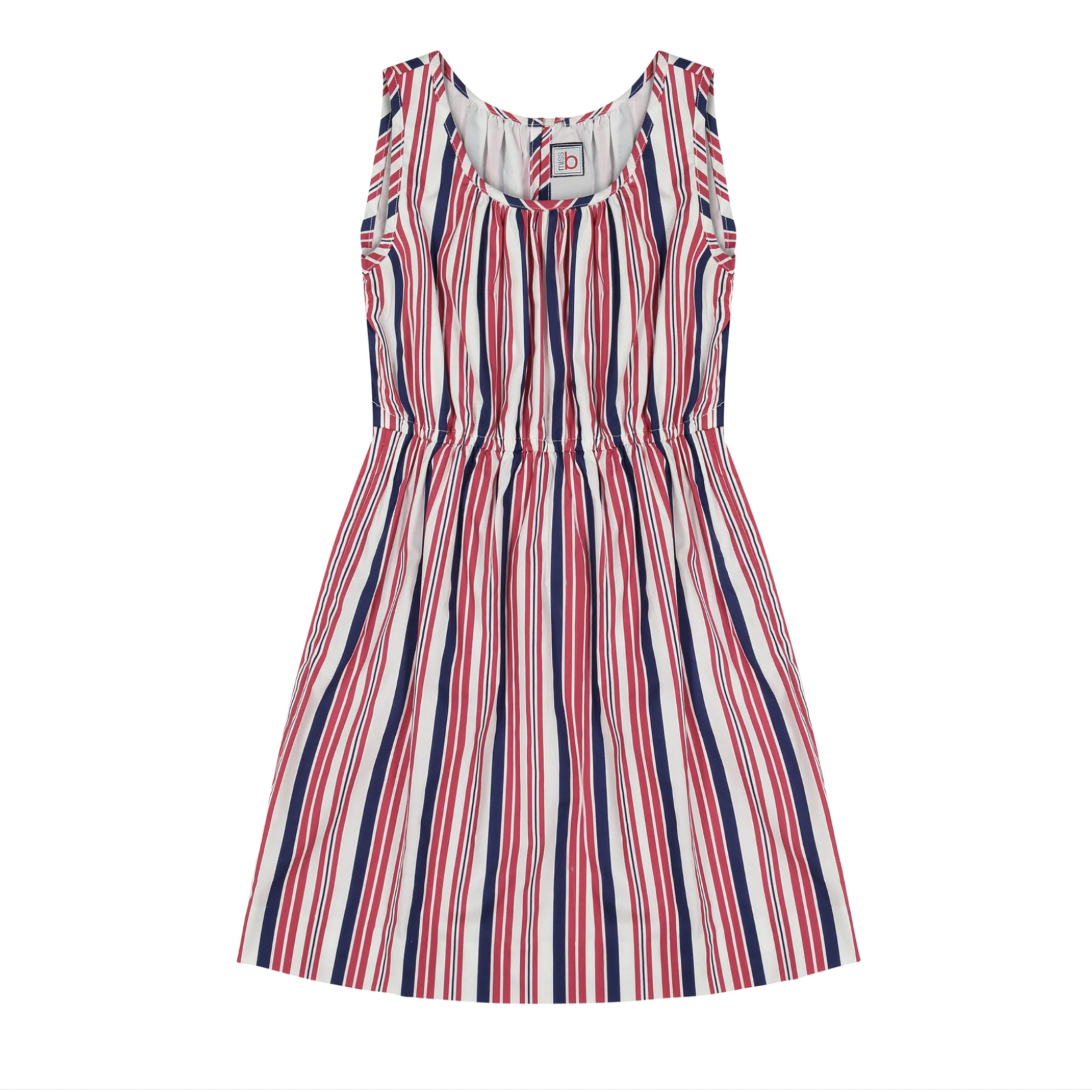 Busy Bees Kids Trudy Red/White/Navy Stripe Tank Dress