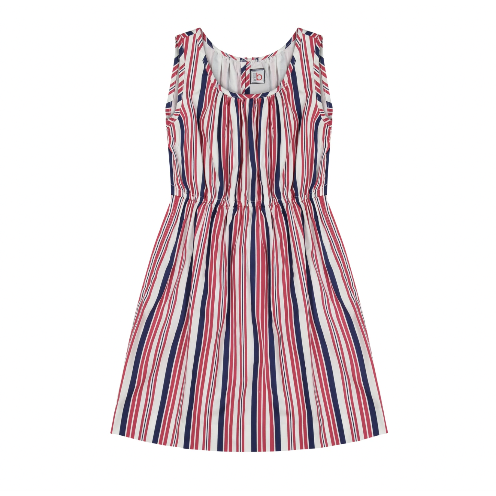 Busy Bees Kids Trudy Red/White/Navy Stripe Tank Dress
