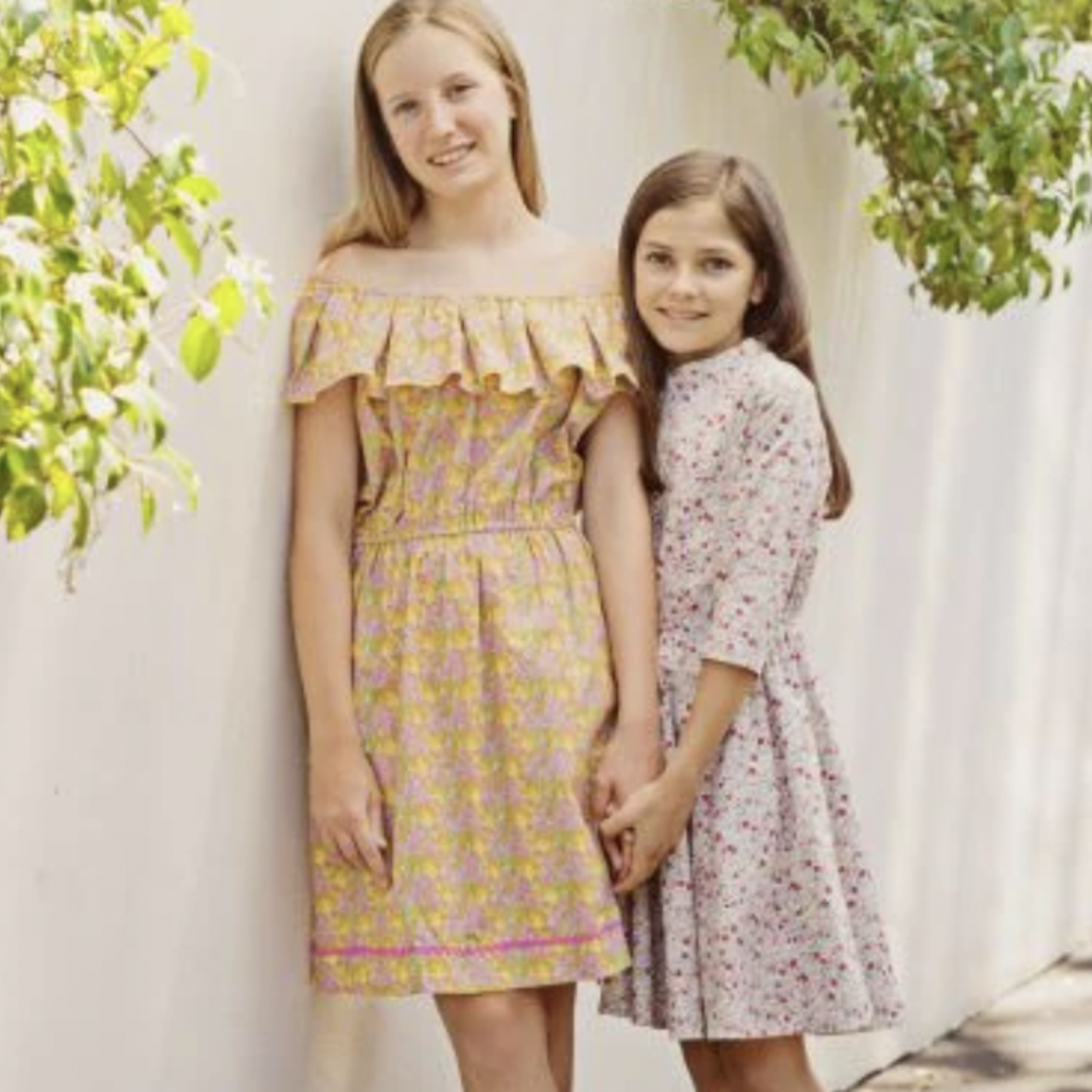 Busy Bees Kids Presley Off the Shoulder Tropical Garden Dress