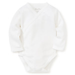 Kissy Kissy Tatiana Co. White Pointelle Long Sleeve Bodysuit