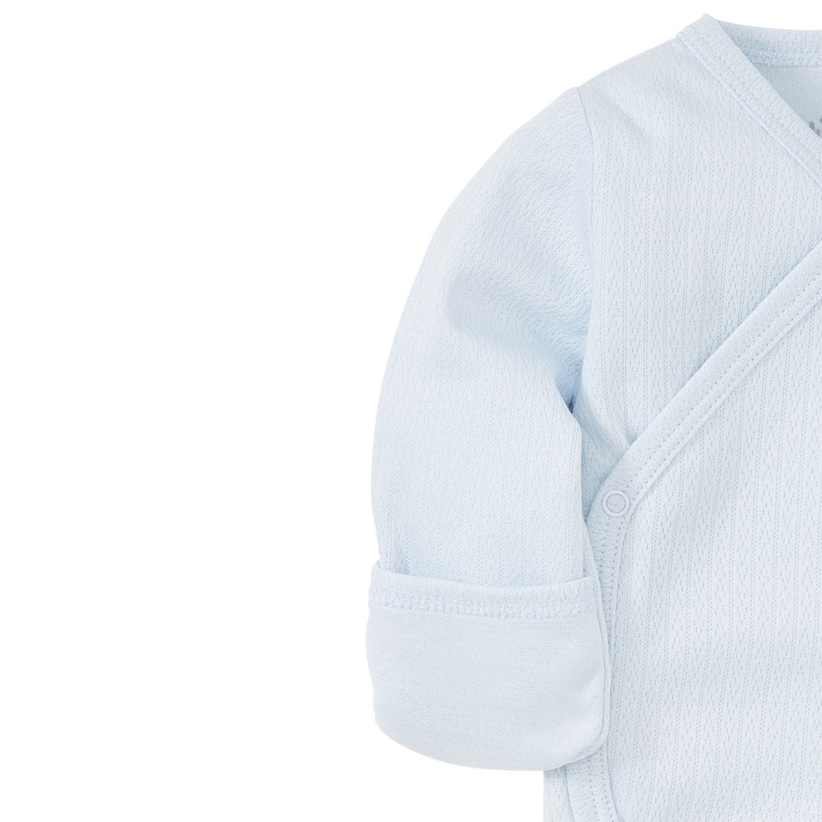 Kissy Kissy Tatiana Co. Blue Pointelle Long Sleeve Bodysuit