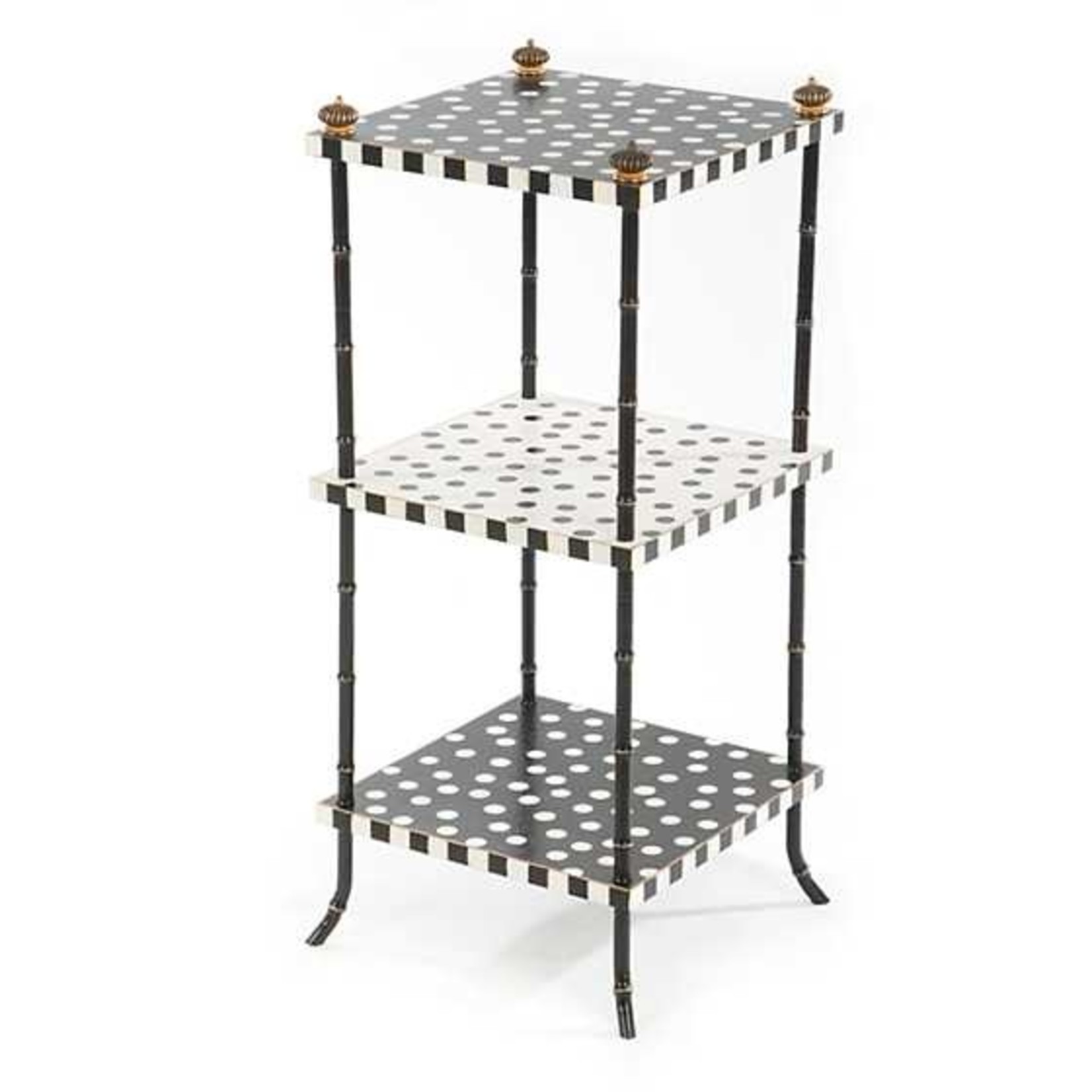 MacKenzie-Childs Dot Three Tier Table