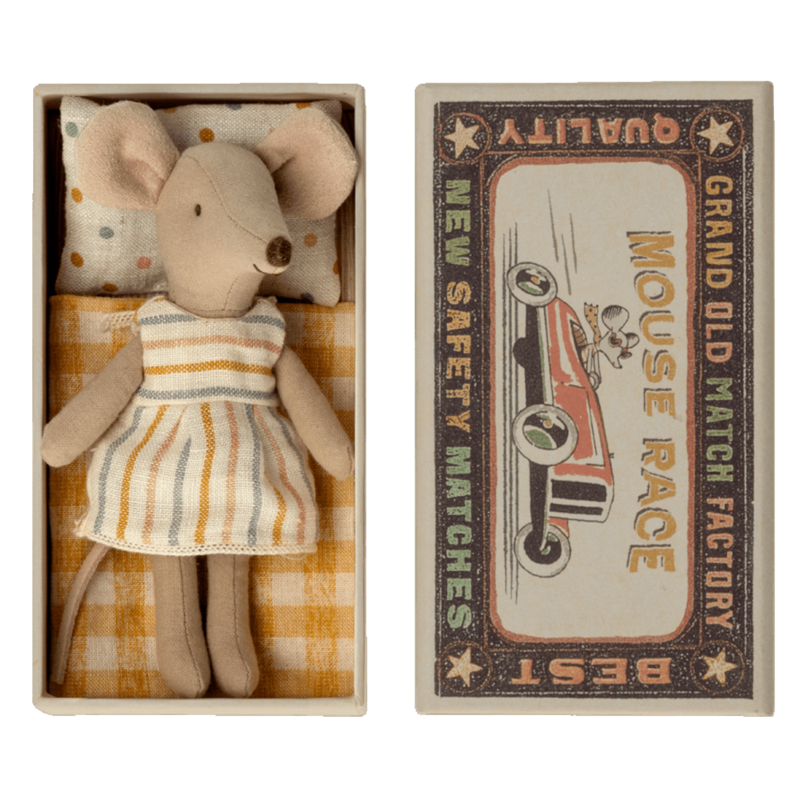 Maileg USA Big Sister Mouse in Matchbox (Spring '22)