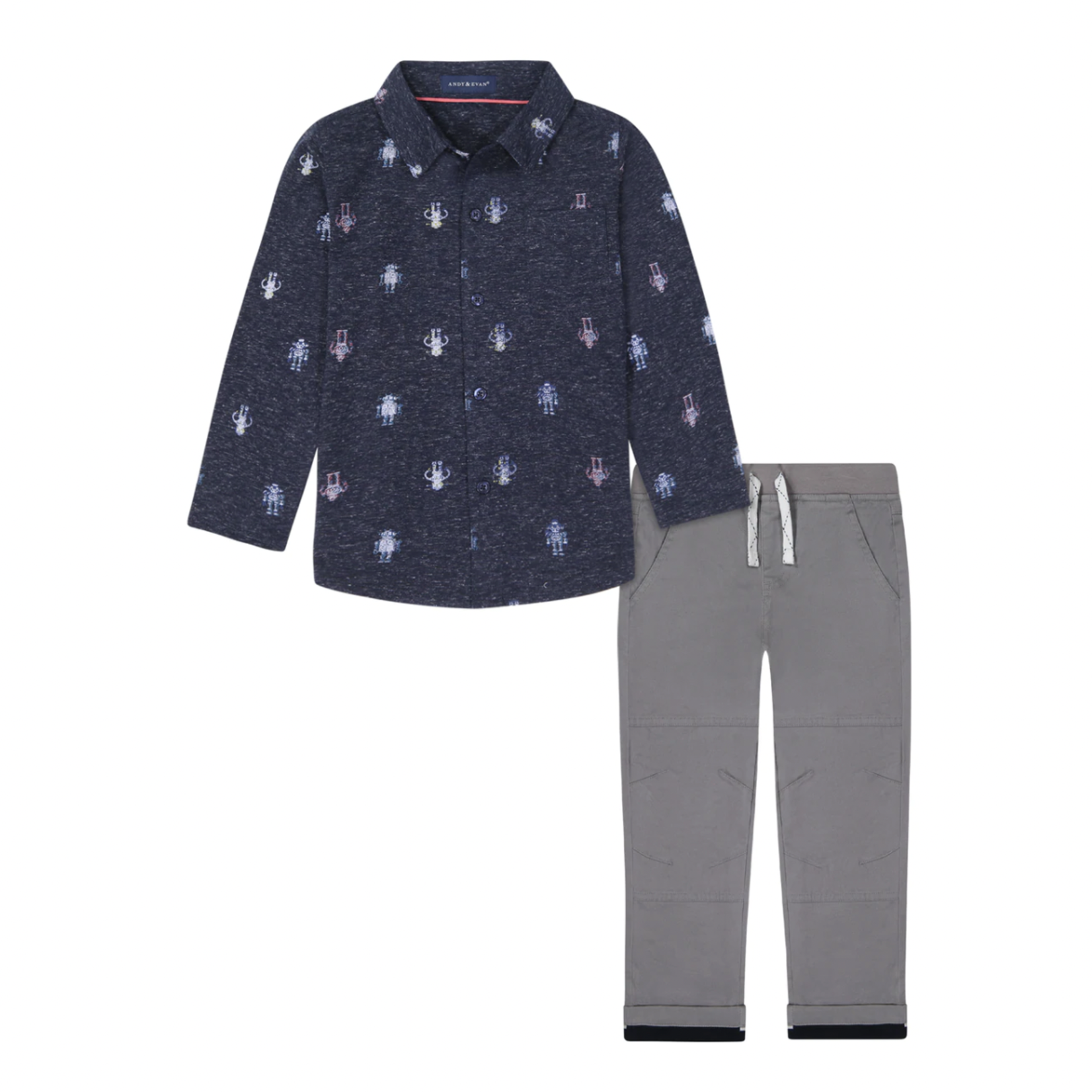 Andy & Evan Knit Buttondown Set
