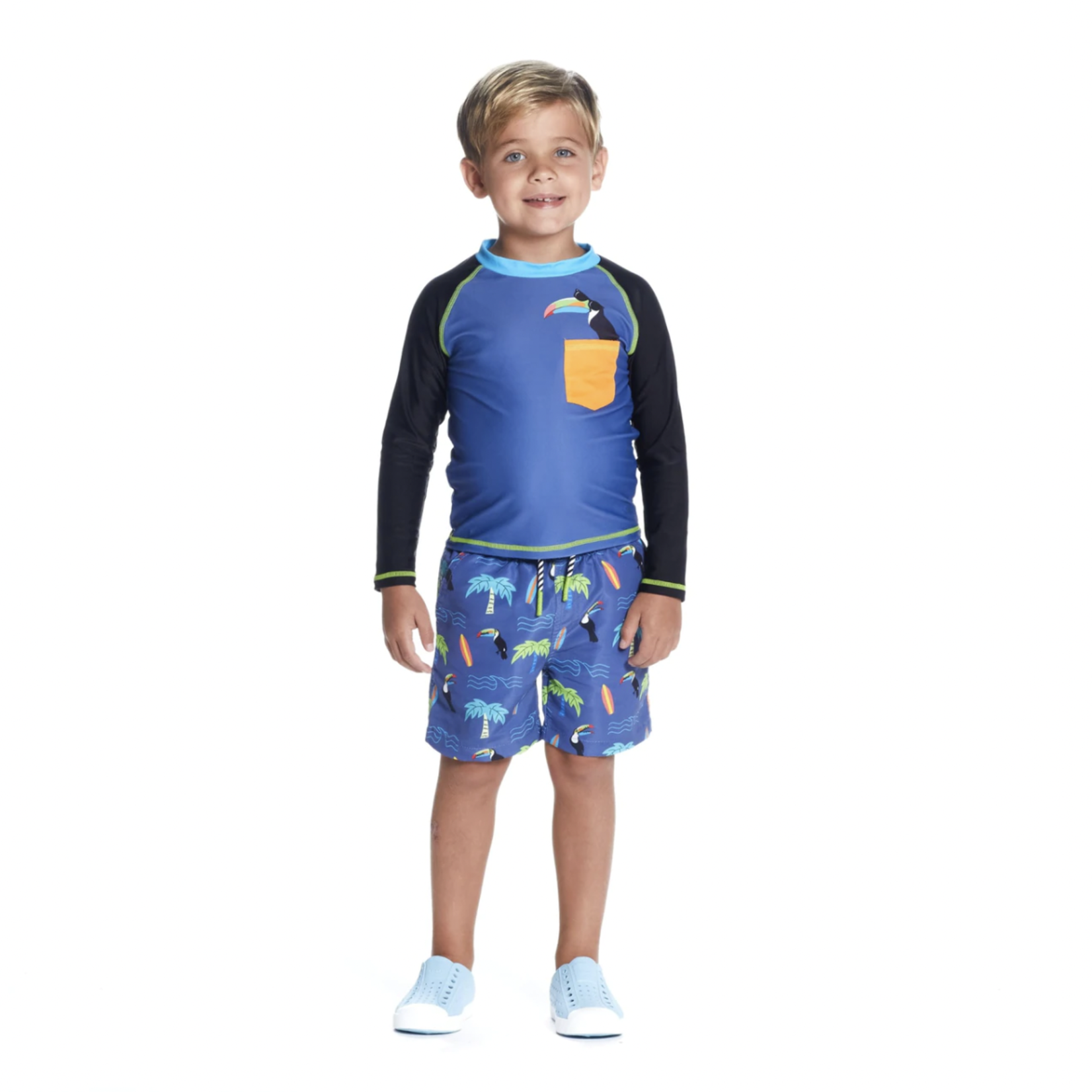 Andy & Evan Boys Rashguard & Boardshort Set