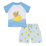 Andy & Evan Rubber Ducky Rashguard And Swim Set