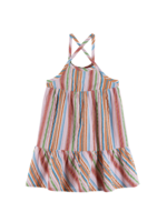 Andy & Evan Woven Lurex Stripe Strappy Dress