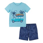 Andy & Evan Mint Surfer Jeep Tee Set