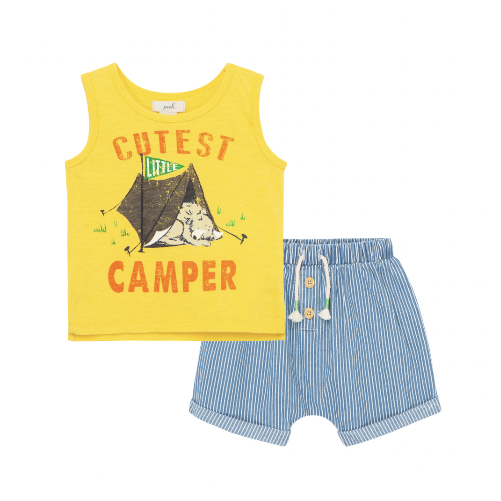 Peek Aren't You Curious Cutest Camper Short Set