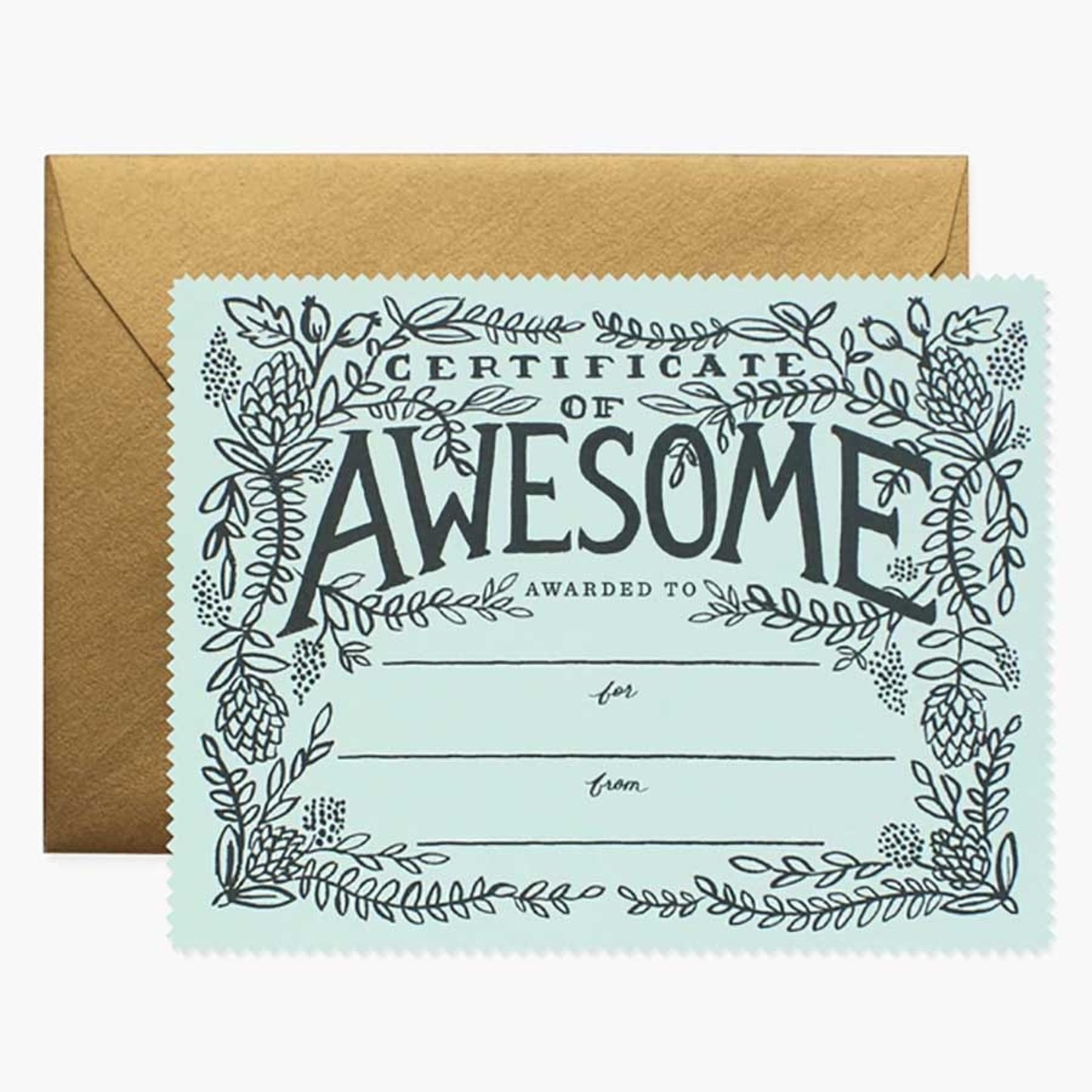 Rifle Paper Company Certificate of Awesome_Blank Inside