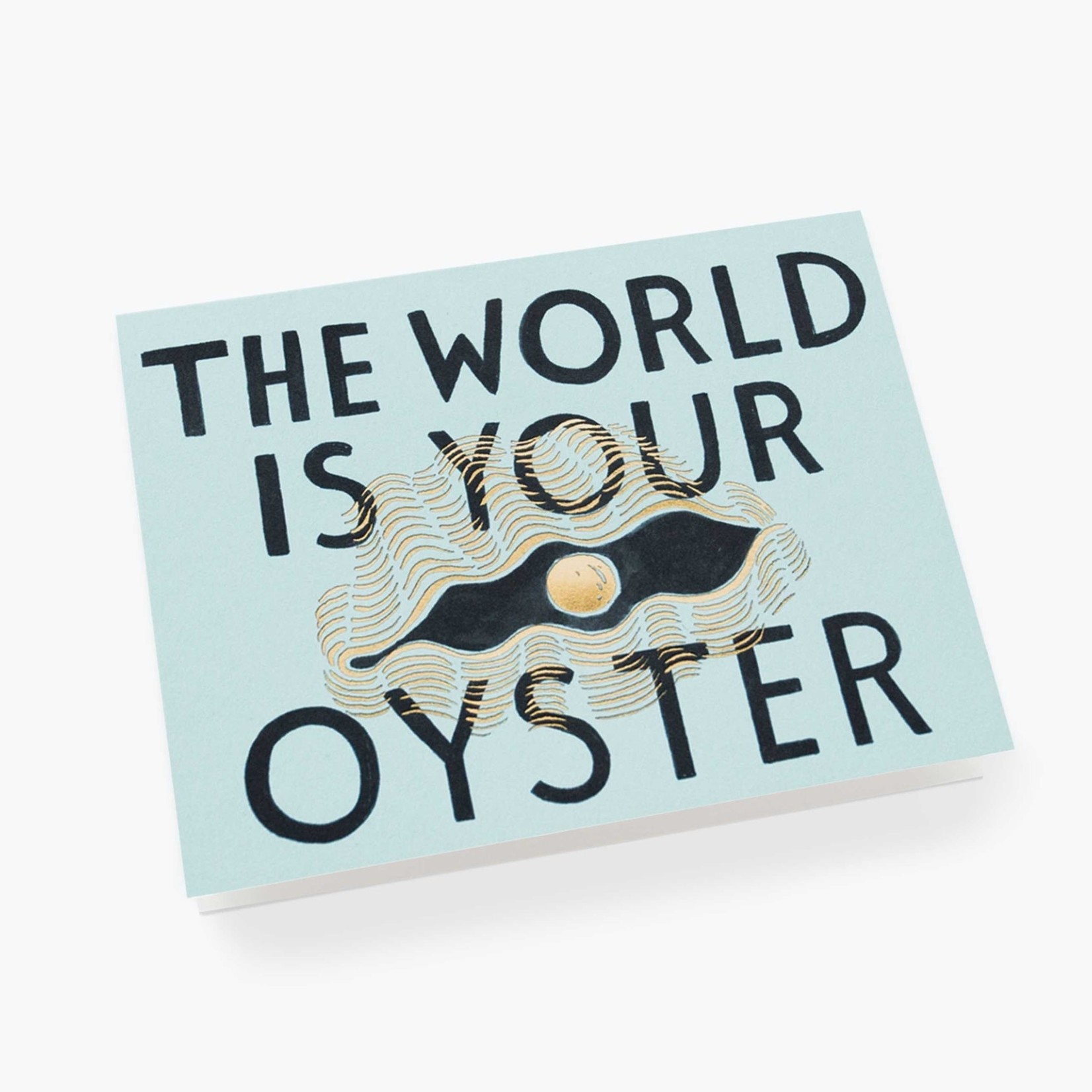 Rifle Paper Company The World Is Your Oyster Card_Gold_Blank Inside
