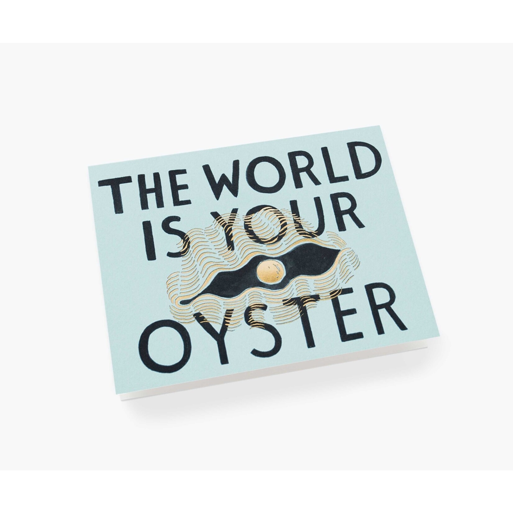 Rifle Paper Company The World Is Your Oyster Card_Gold_Blank Inside
