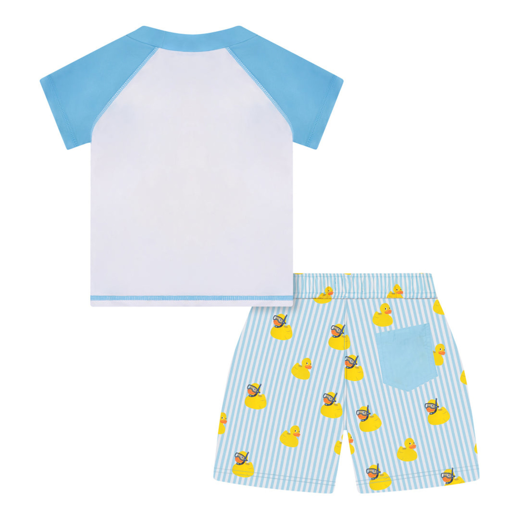 Andy & Evan Rubber Ducky Rashguard And Swim Set