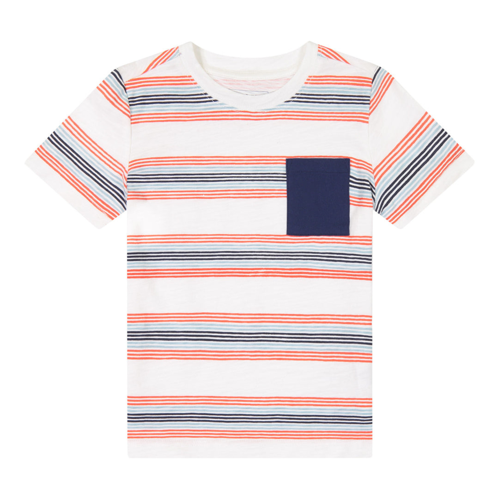 Andy & Evan Slubbed Off-white Striped Tee Set
