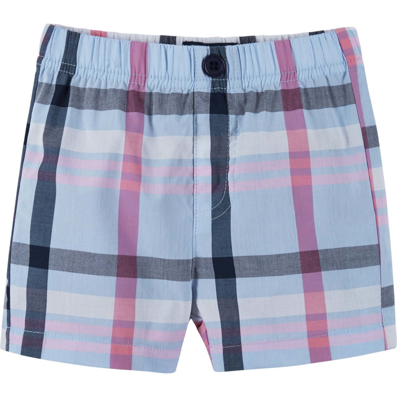 Andy & Evan White & Plaid Polo Shirtzie Set