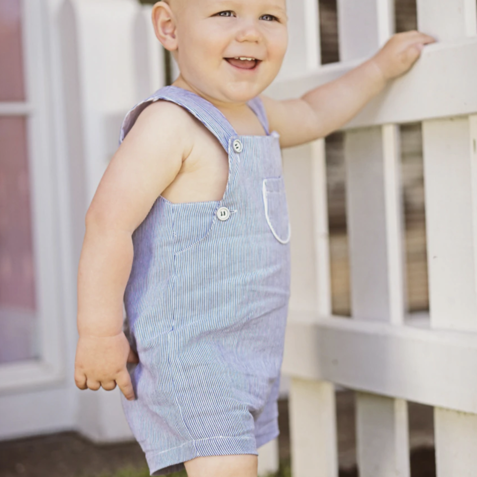 Busy Bees Kids Windsor Navy Seersucker Bubble
