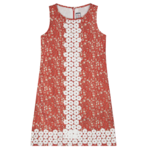 Busy Bees Kids Skylar Red Floral Shift Dress