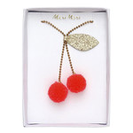 Meri Meri Cherry Pompom Necklace