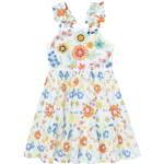 Peek Aren't You Curious Embroidered & Printed Lawn Dress
