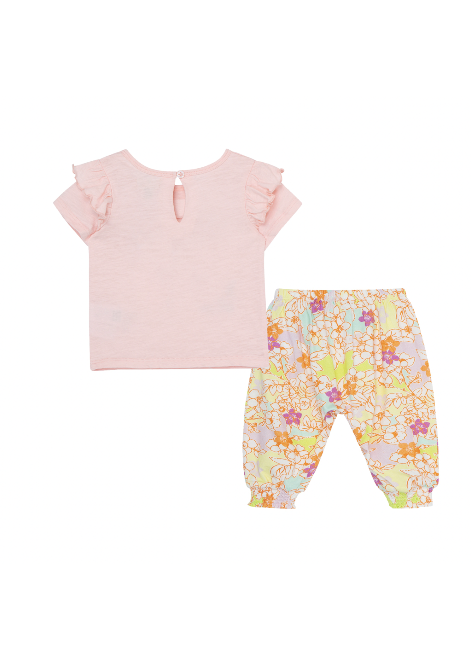 Peek Aren't You Curious Dragonfly Embellished Floral Print T-Shirt & Pants Set