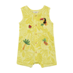 Peek Aren't You Curious Tropical Leaf AOP Romper