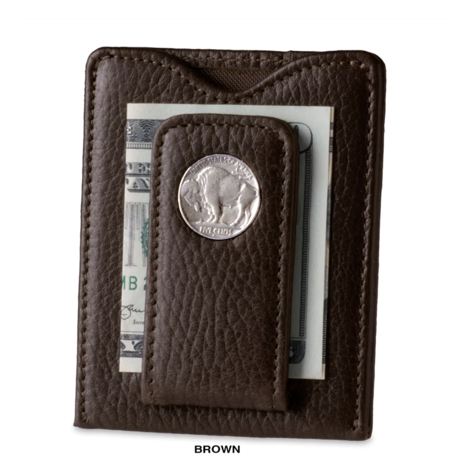 Tokens & Icons Buffalo Nickel Wallet-Brown