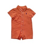 Ralph Lauren Cotton Stripe One Piece Orange