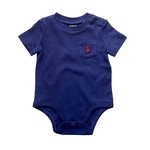 Ralph Lauren Interlock Boy Bodysuit - French Navy