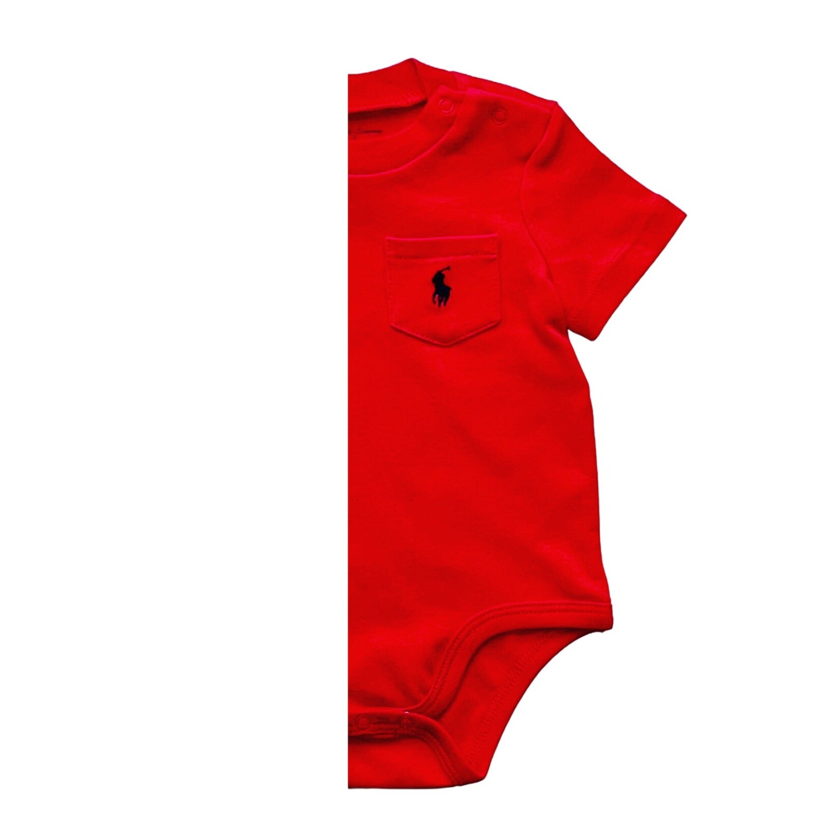 Ralph Lauren Baby Boy Red Interlock Bodysuit