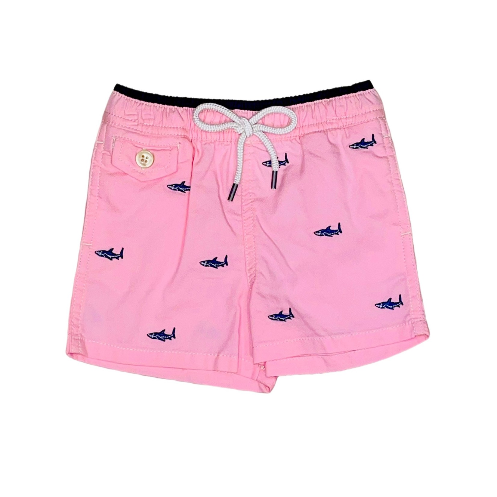 Ralph Lauren Baby Boy Pink Oxford Swim Shorts