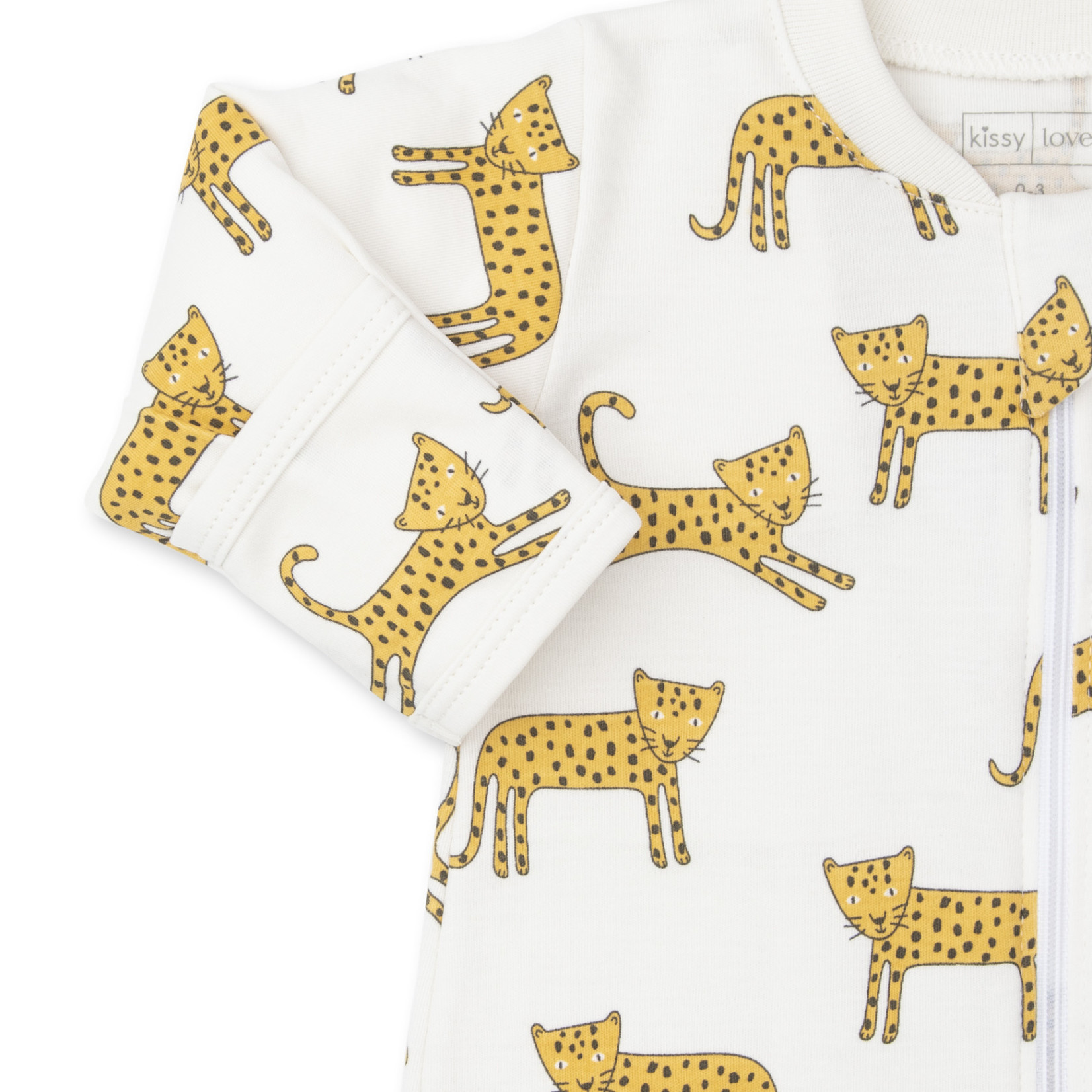 Kissy Kissy Tatiana Co. Little Leopard Footie with Zipper