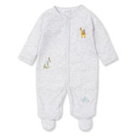 Kissy Kissy Tatiana Co. Joyful Jungle Grey Striped Footie