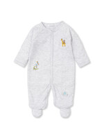 Kissy Kissy Tatiana Co. Joyful Jungle Grey Striped Footie