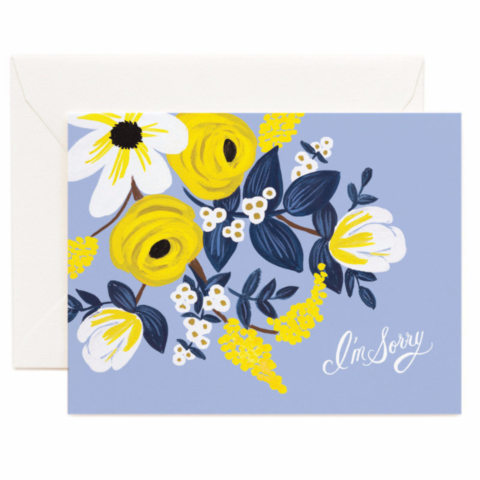 Rifle Paper Company Violet Floral I'm Sorry Card_Blank Inside