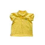 Ralph Lauren Stretch Mesh Polo Top - Resort Gold