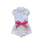Ralph Lauren Stretch Mesh Polo Romper - White