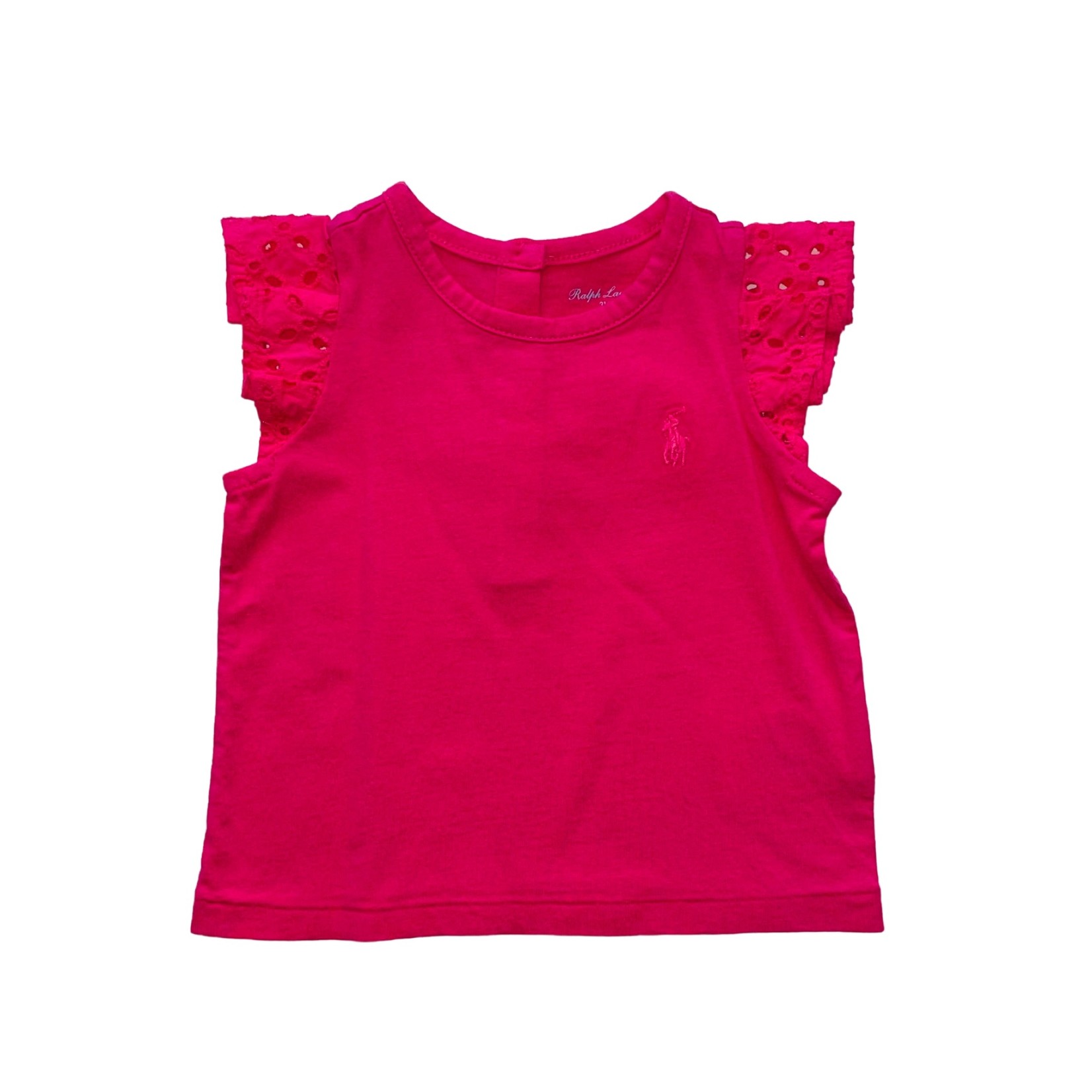 Ralph Lauren Baby Girls Rayon Jersey Flutter Top