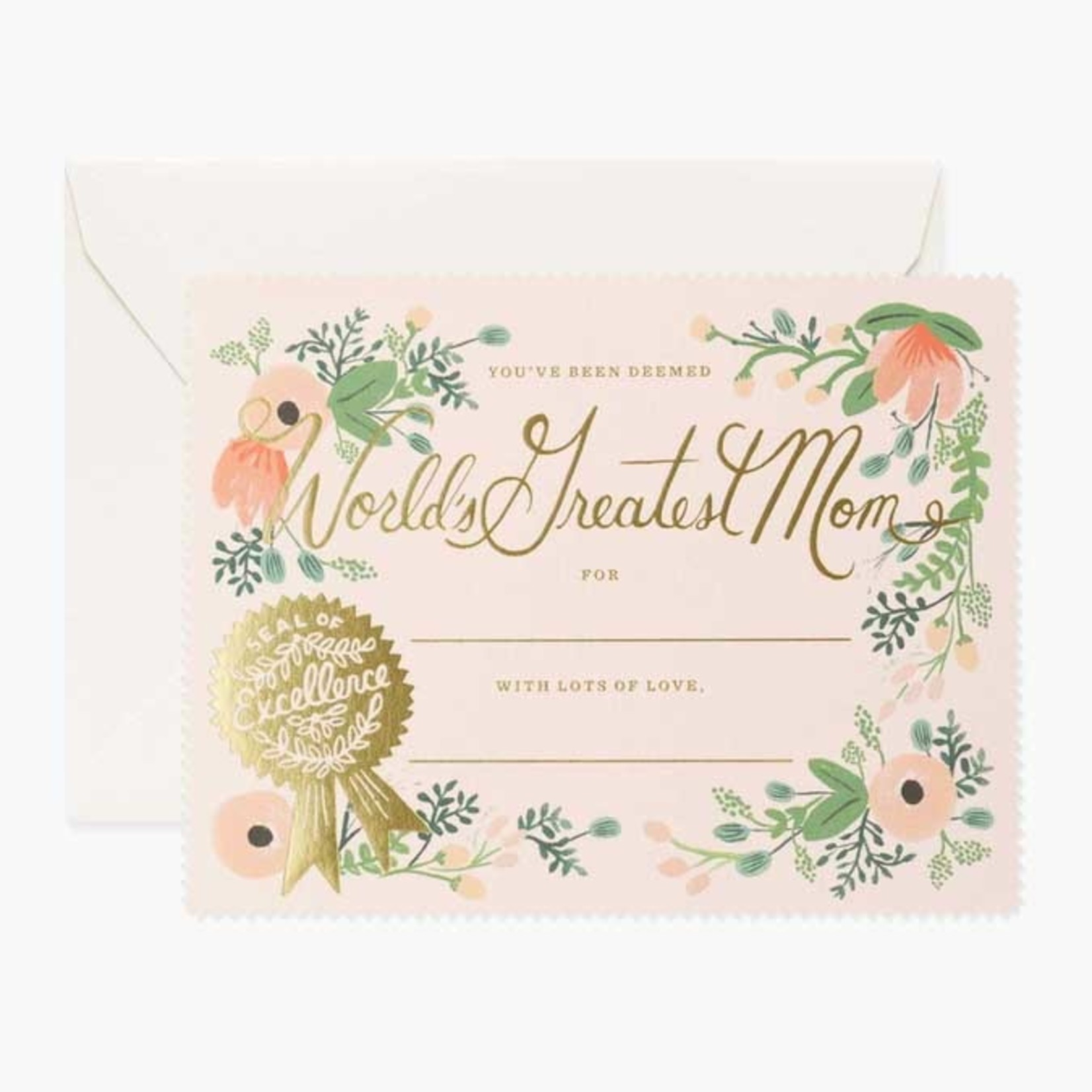 Rifle Paper Company Greatest Mom Certificate