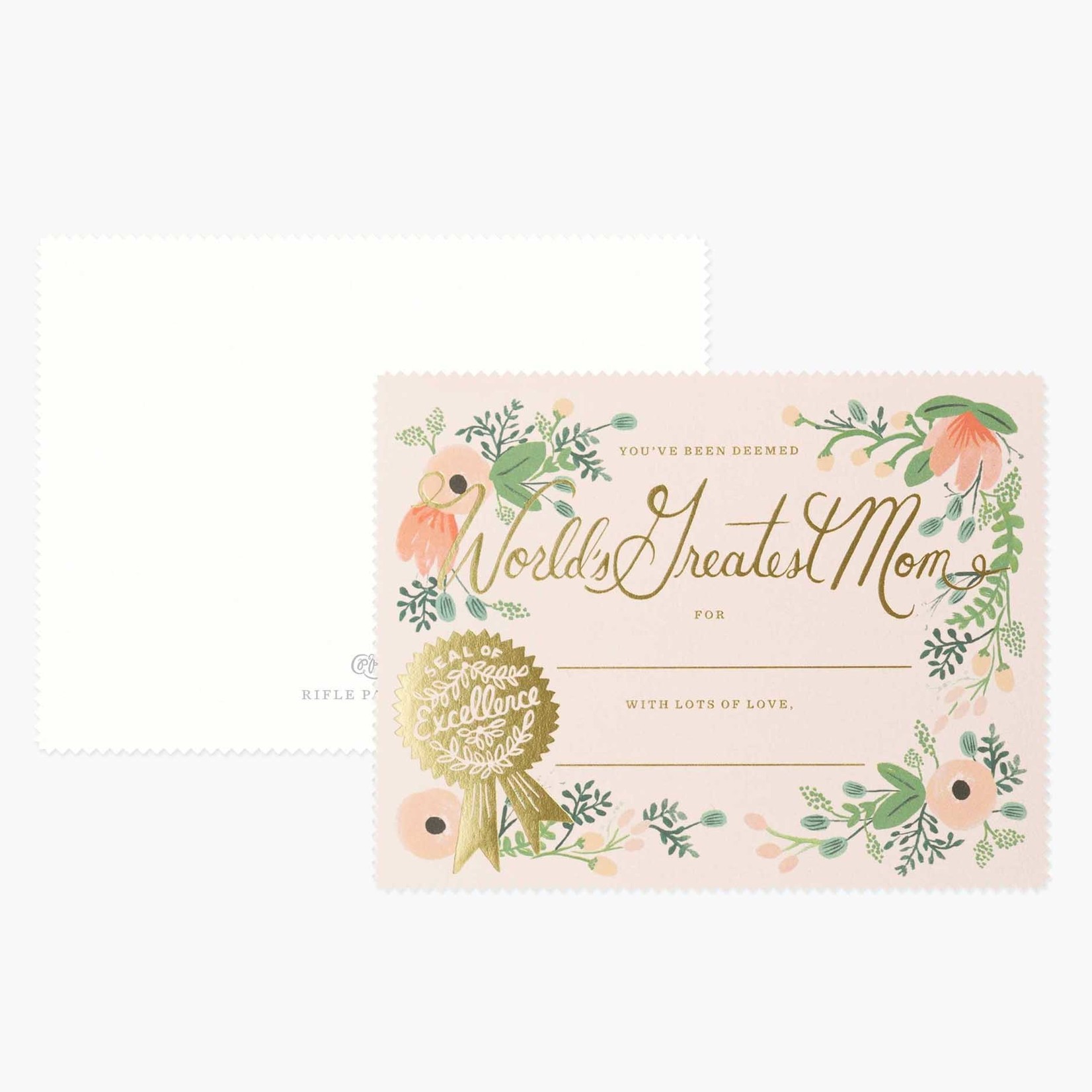 Rifle Paper Company Greatest Mom Certificate